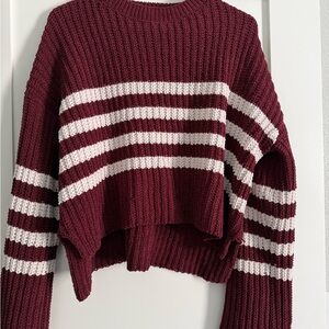 Maroon wide arm sweater